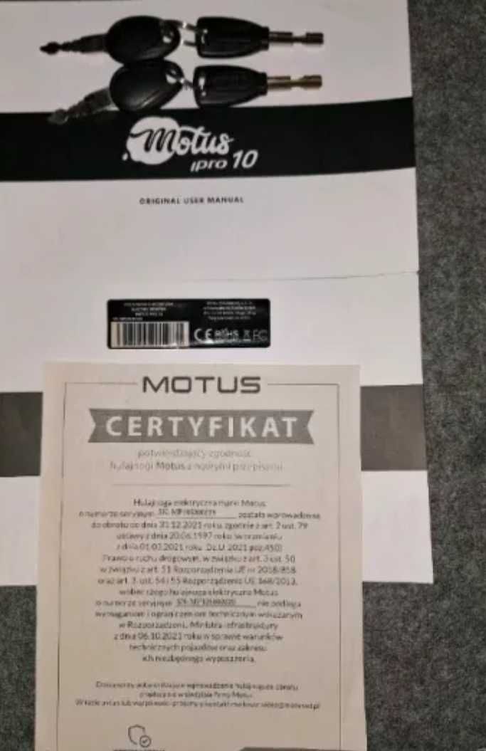 Оригинален Електрически скутер / Тротинетка Motus Pro 10 600W 45km/h