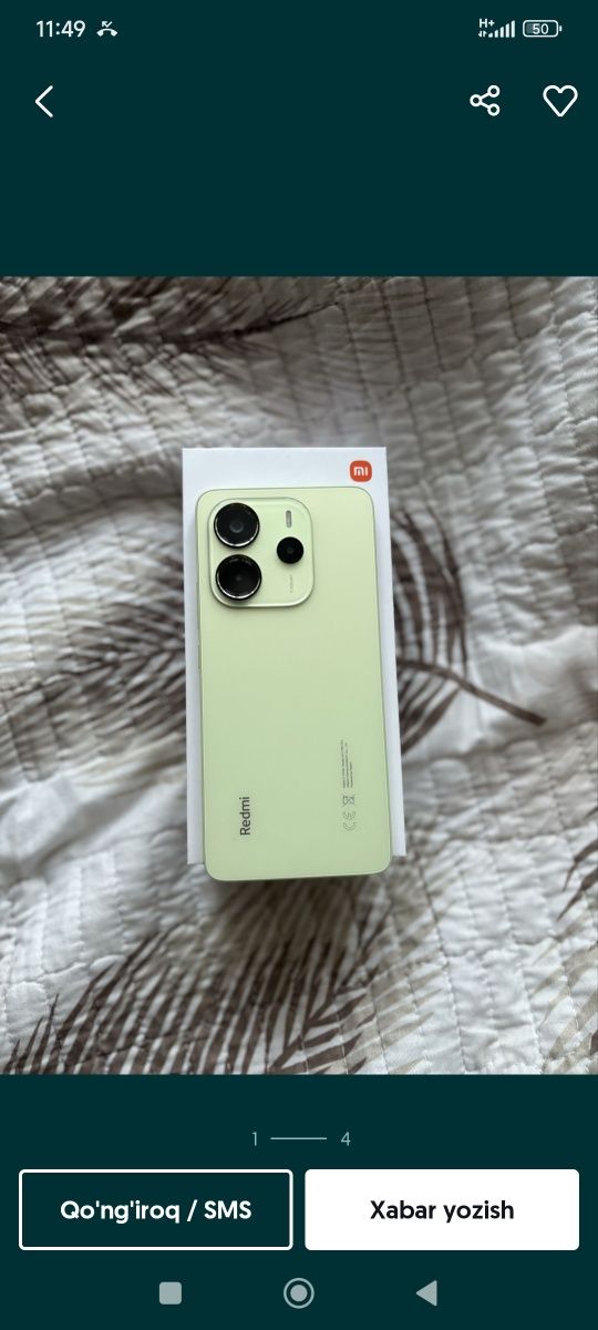 Redmi note 14 6/128 2 oy ishlatilgan