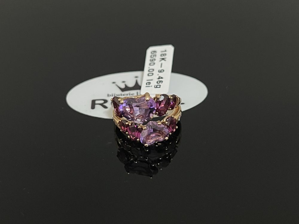 Bijuteria Royal CB : Inel dama aur 18k 9,46gr 10 diamante naturale