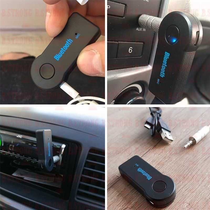 Auxiliar bluetooth cu mufa jack 3.5mm pentru sisteme audio, casetofon