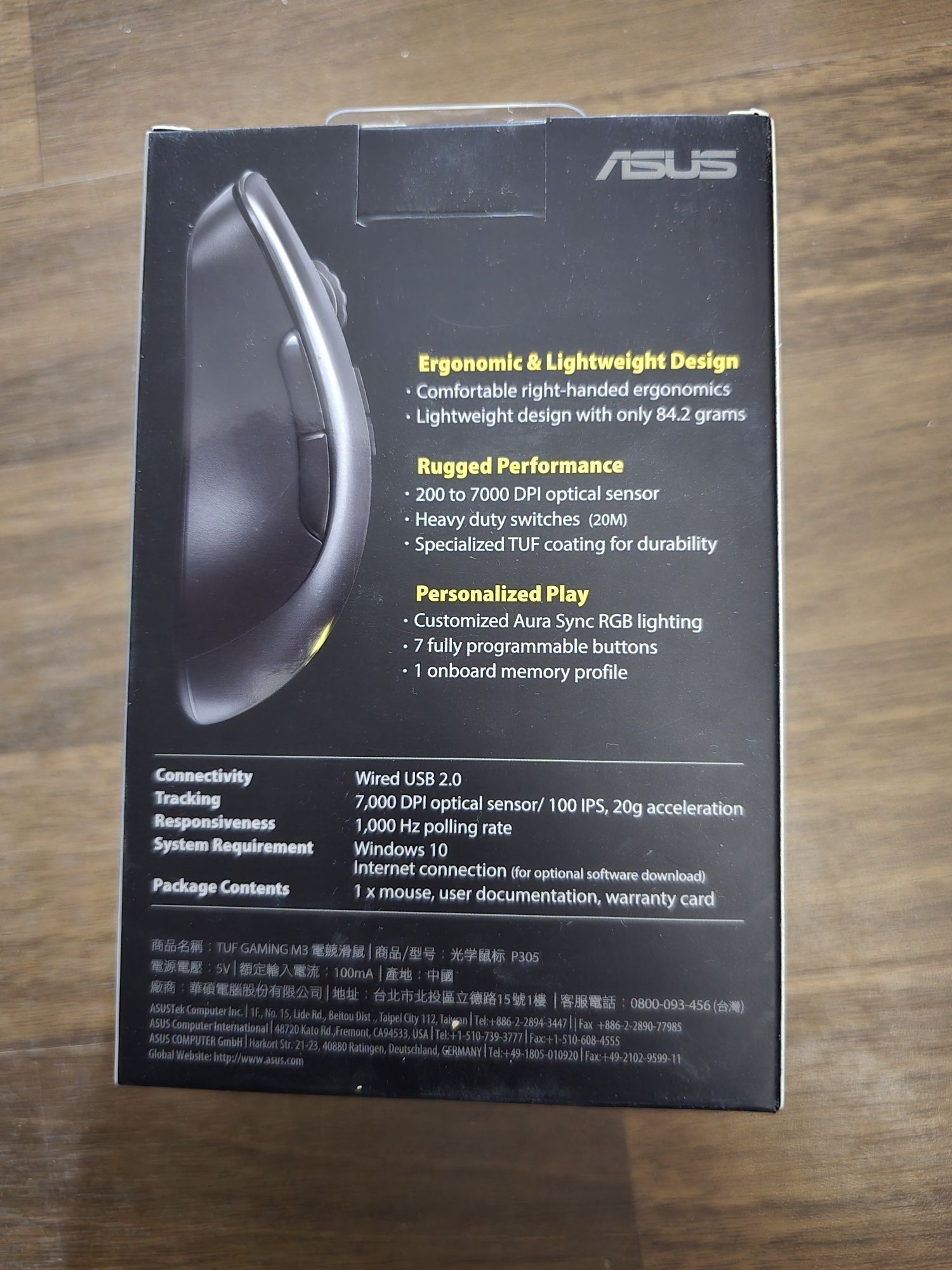Mouse Gaming Asus TUF Gaming M3