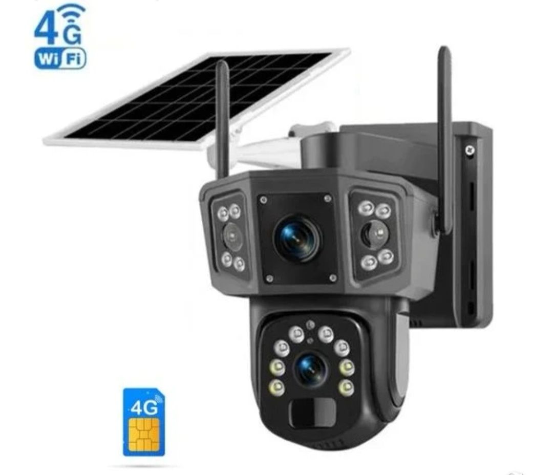 Ултра HD соларна 4G камера 16Mp Dual Lense IPC-V380-P3