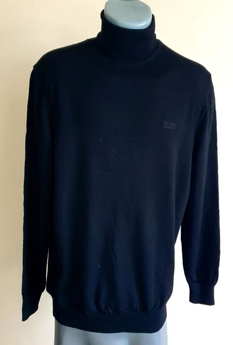 Hugo Boss Wool Knit Turtleneck Mens / L ОРИГИНАЛ! Мъжко Вълнено Поло!