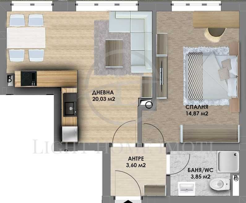 Продава се Двустаен апартамент в Пловдив, Христо Смирненски - 63 кв.м за 923 €/кв.м - Снимка #1