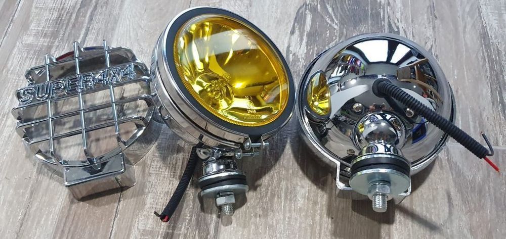 proiectoare cromate ceata galbene cromate set 2 bcati