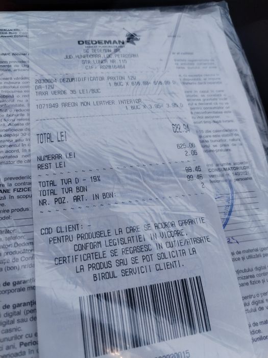 Vând dezumidificator Paxton