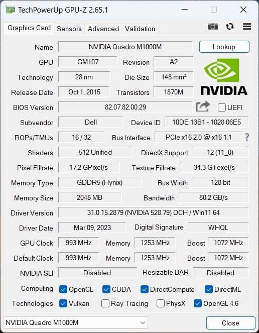 Лаптоп Dell Precision 5510 - 15.6"-i7-6820HQ 2.7Ghz/32GB RAM/SSD 512GB