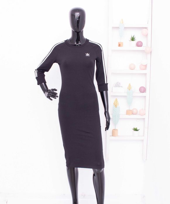 Adidas оригинална дамска рокля черна 3 stripes dress S нова