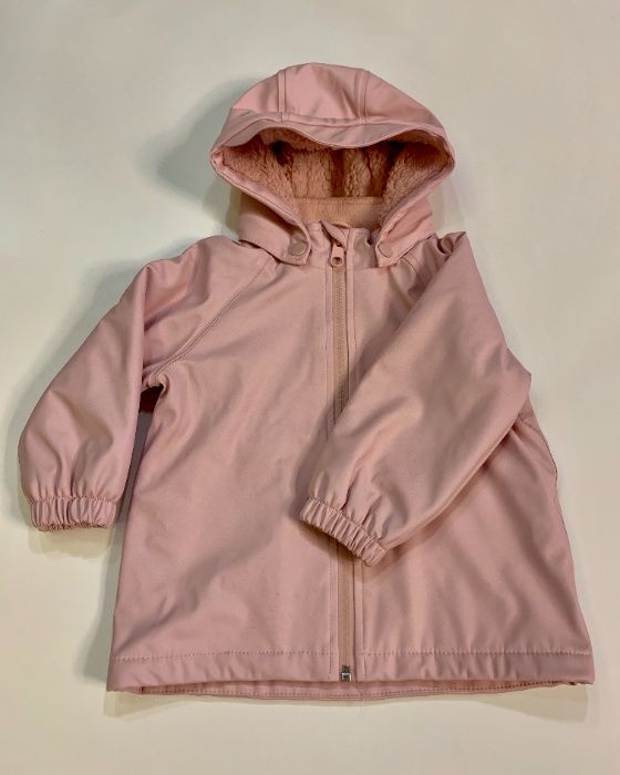 Непромокаемо ватирано детско яке H&M, 9-12 месеца, 80 cm, розово