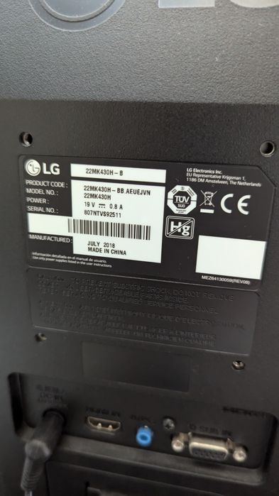 Monitor LG 22mk430h-b