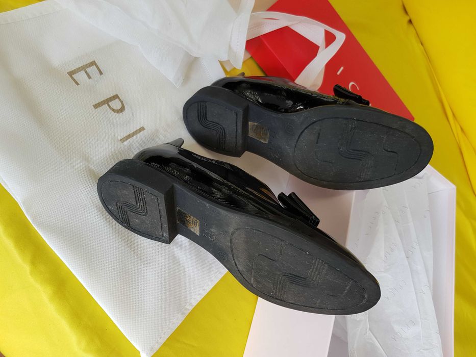 Pantofi Piele Lac Negru Casual Epika 36 noi in cutia lor