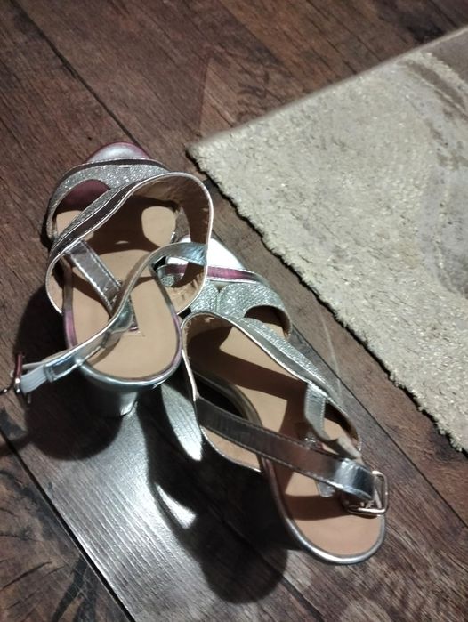 Sandale dama argintiu