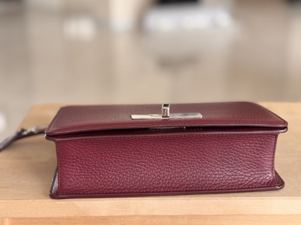 Neri Karra MONCEAU BAG, естествена кожа в цвят бордо