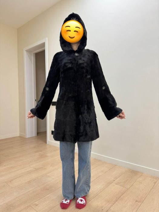 Шуба норковая черная