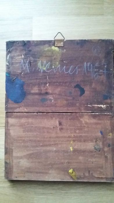 Mihail Nemeș (1922 - 2006)- Icoana, pictura pe sticla, 1967