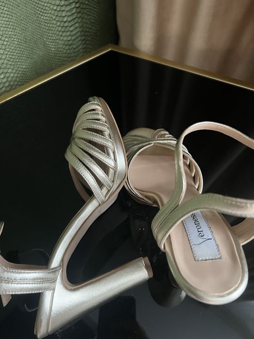 Sandale aurii piele naturala