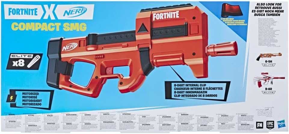 NERF FORTNITE Бластер COMPACT SMG с 8 стрели Нърф помпа