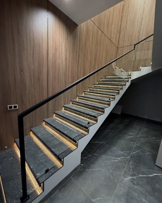 Стеклянная перила, перила, ограждения.