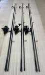 SET 3 Lansete Super Point 3.9m, 4.5lbs 2segmente + 3 Mulinete FL 9000