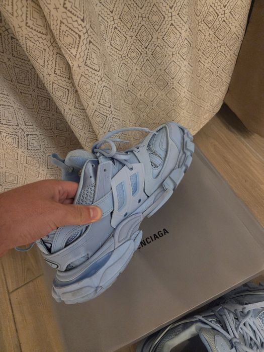 Balenciaga track baby blue reflective