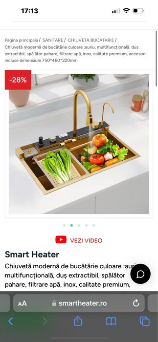 Chiuveta nou nouta in cutie