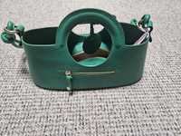 Geanta Margee,model Fay mini green,piele naturala,NOUA