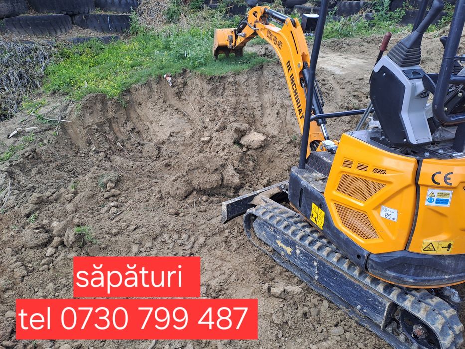 Săpături  - EXCAVATOR  - Prestări servicii miniexcavator