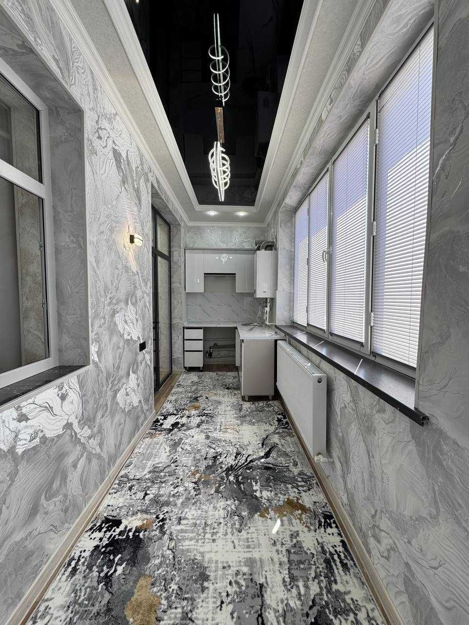 2 хоналик килинган  квартира 1 этаж янги дом, горгаз, саодат
