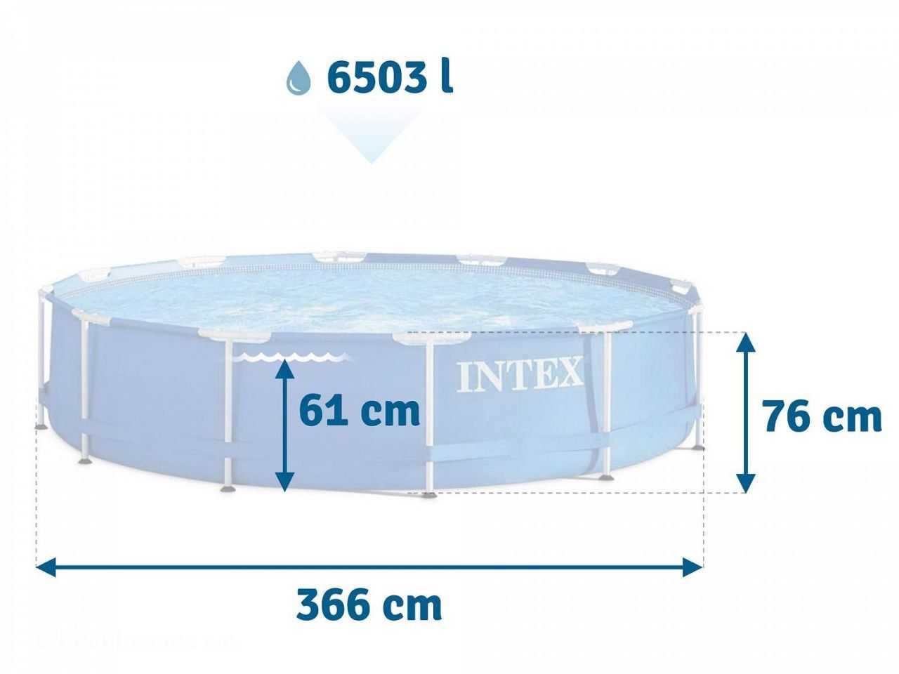 Каркасный бассейн 366×76 INTEX стойка бассейн stoyka basseyn baseyin