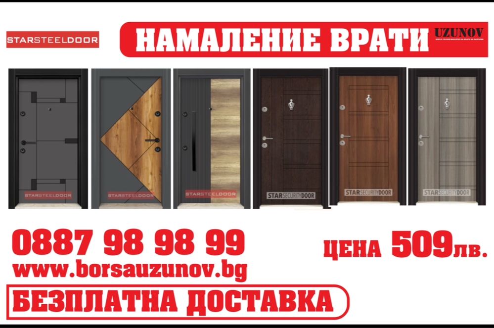 Промо Блиндирани врати София Безплатна доставка