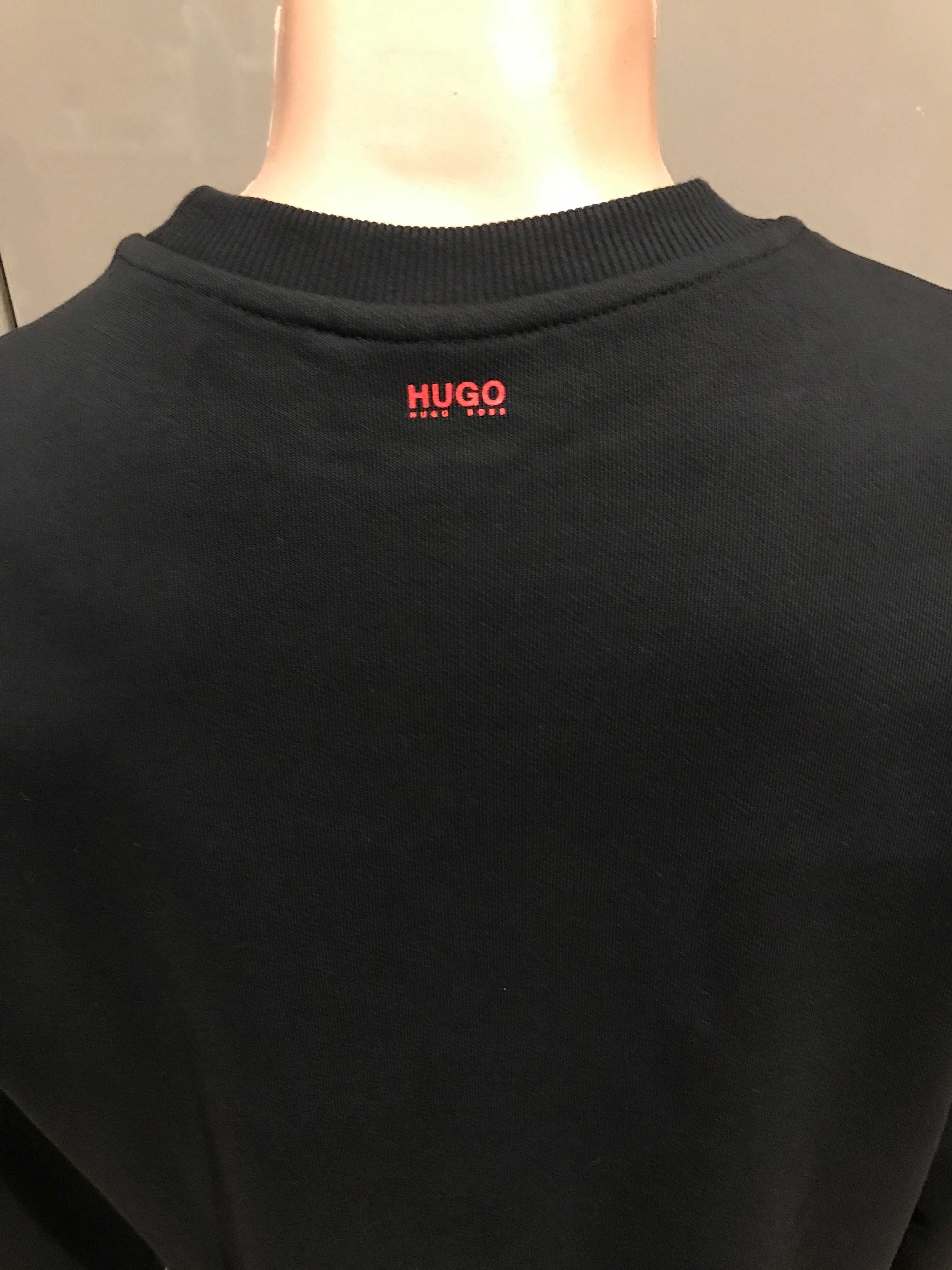 Оригинална блуза Hugo Boss, Принт- Куче, черна, размери: M