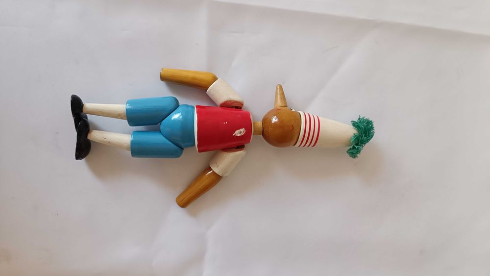 Стара дървена играчка Пинокио - Сделано в СССР