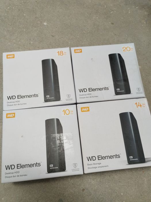 Hard Disk Extern SIGILAT, HDD WD Elements 10TB/14TB