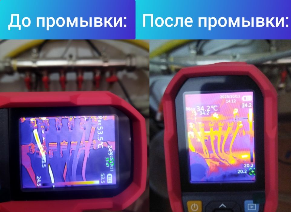 Промывка системы отопления и теплого пола