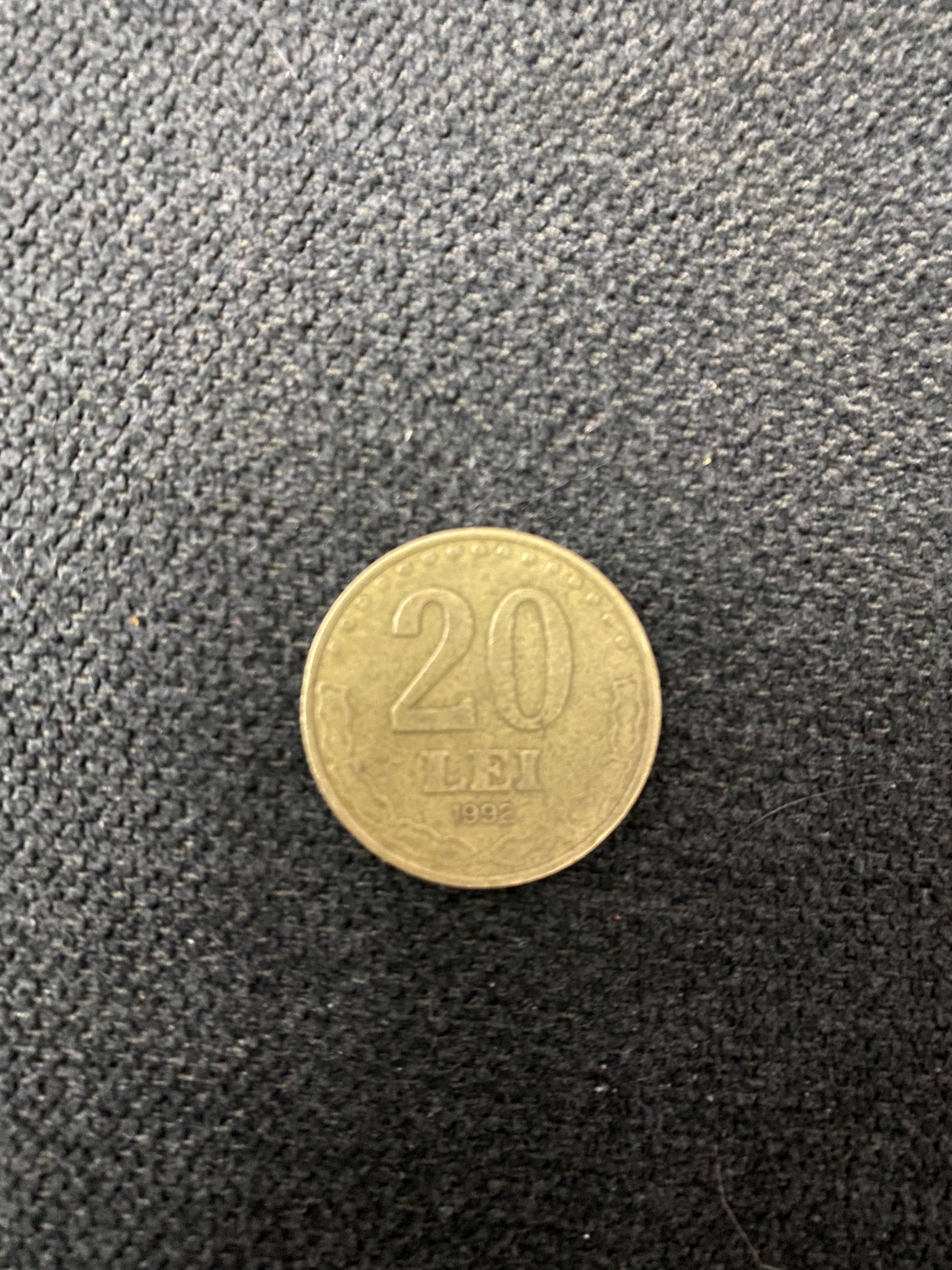 Moneda 20 lei Ștefan cel Mare anul 1992