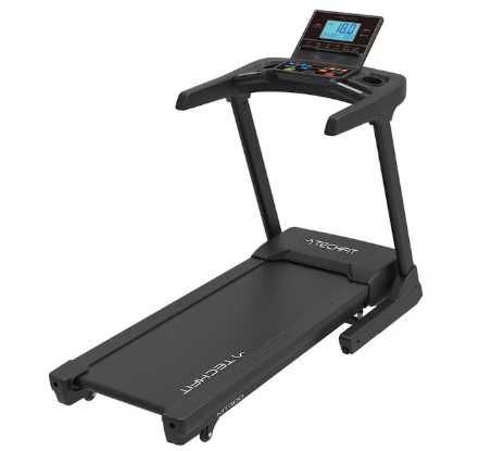Banda de alergare TECHFIT MT300, 5 CP, 18 km/h, pliabilă, Bluetooth