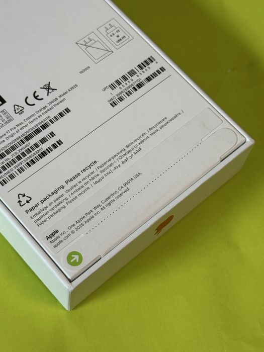 ЗАПЕЧАТАН 256GB iPhone 17 Pro Max Yettel Гаранция 3г. 2028 Orange