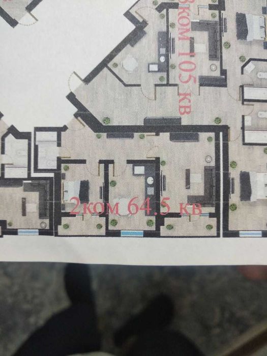 ;ObiHayot‼️2xona квартира 63m2 Fahona yo'li Jarqo'rg'on Kadastiri bor