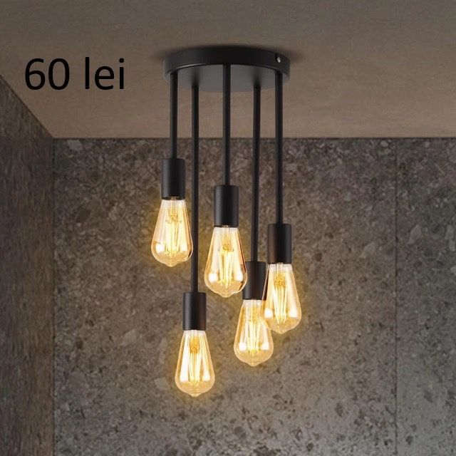 Lustre cu dulie si becuri led decorative