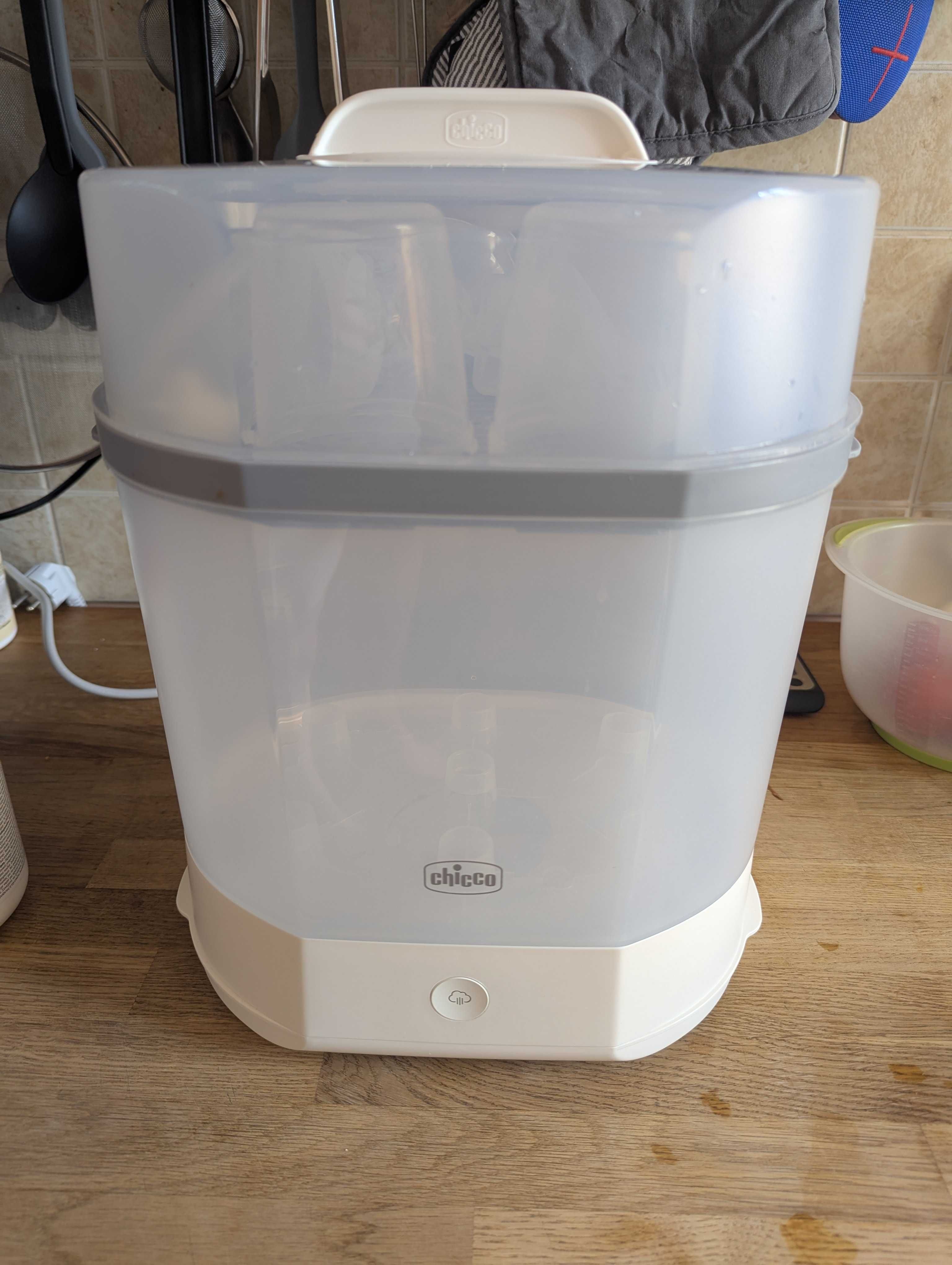 Sterilizator electric cu aburi Chicco 3 in 1 Steril Natural, 0luni+
