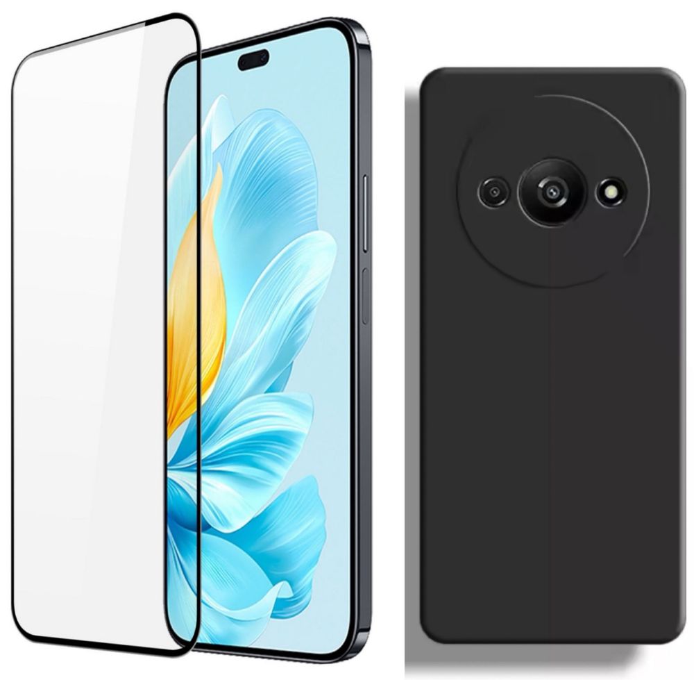 Husa Silicon Interior Fin +Folie Sticla/Silicon Xiaomi Redmi A3 A5 14C