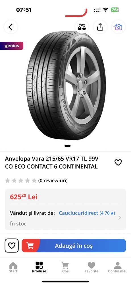 Cauciucuri 215/65/17 V Continental