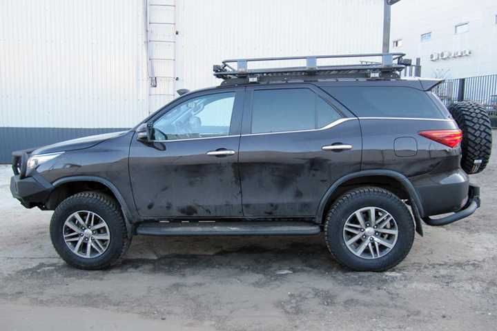 Задний силовой бампер РИФ Toyota Fortuner