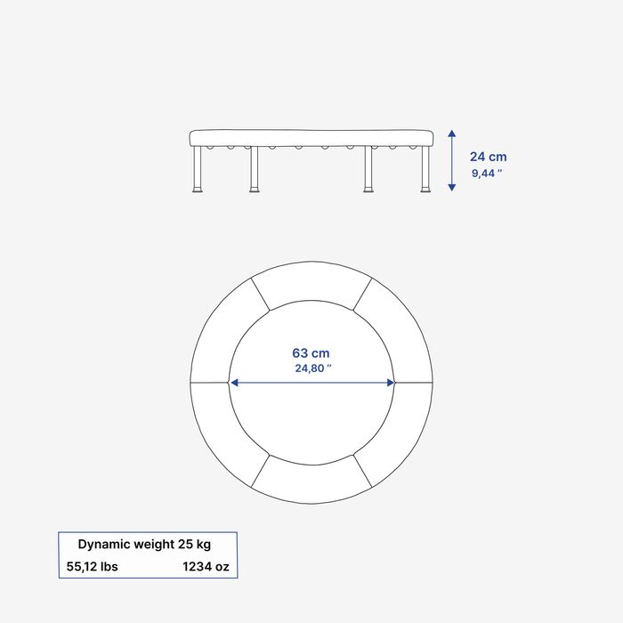 Mini trambulină Baby gym - No Size - produs resigilat Decathlon