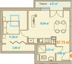 Двустаен апартамент в ж.к. Зона Б-19! Съвременен комфорт за динамични