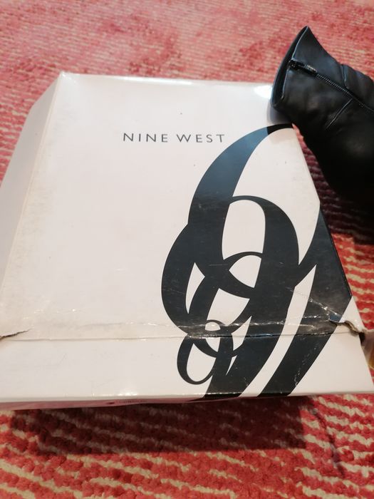 Pantofi negri cu toc pentru dama din piele marime 38 de la ninewest