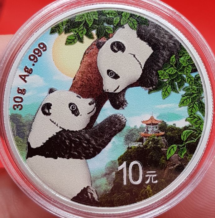 Colorate monede lingou argint 999