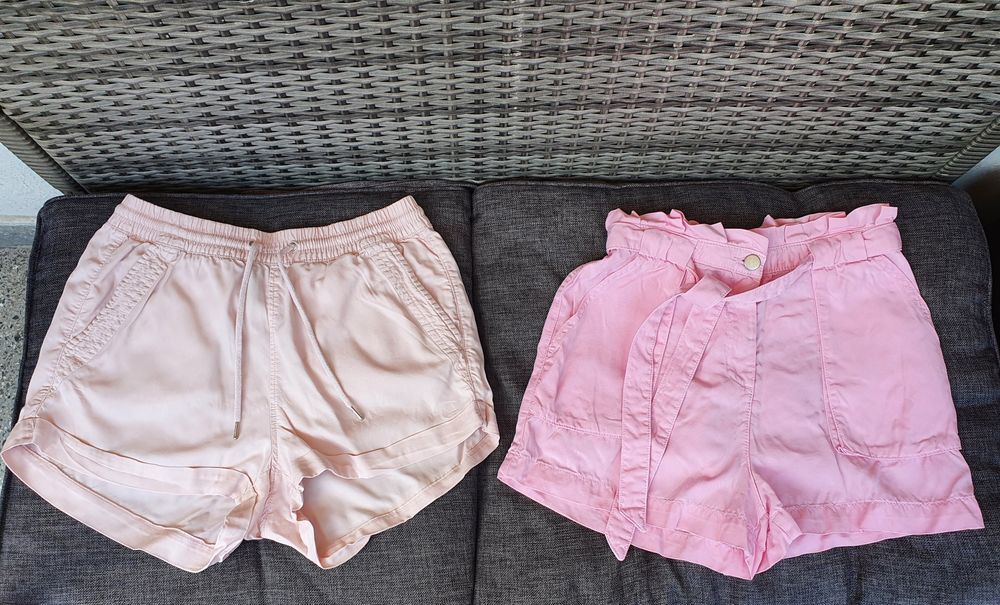 Къси панталонки,розови,цвят пудра,H&M,Pimkie