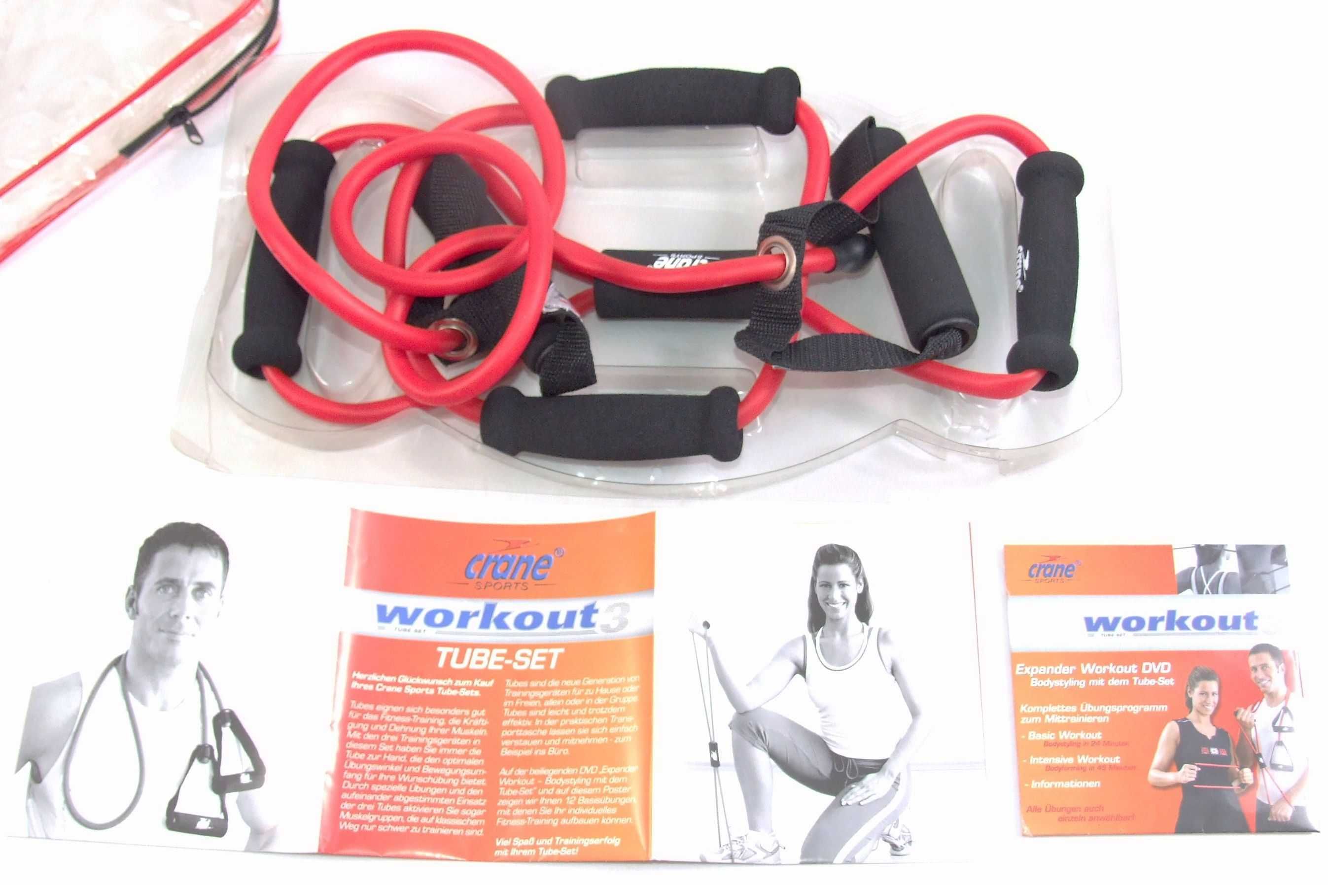 Set fitness 3 extensoare Crane Sports Tube Set, ABSOLUT NOU