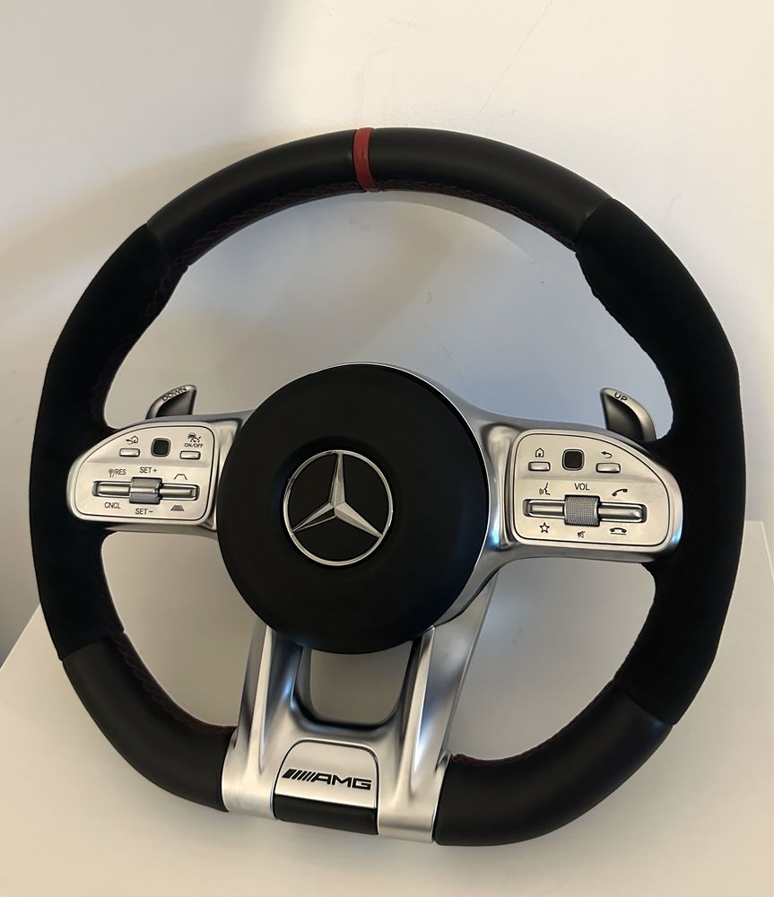 Volan Mercedes AMG OEM Alcantara/Piele cu Distronic (2019-2023)